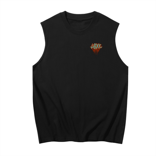 Toxic Unisex Cotton Tank Top Black