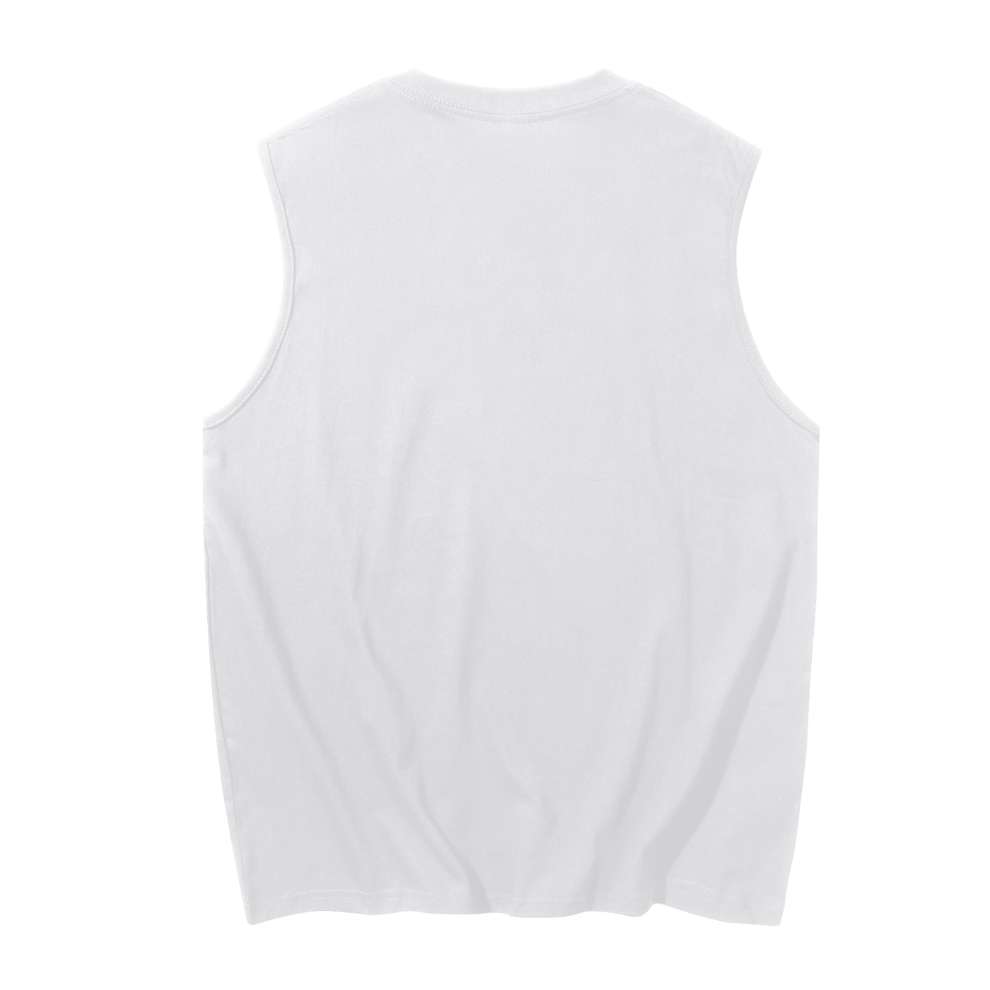 Non-Binary Finery White Sleeveless Cotton Tank Top