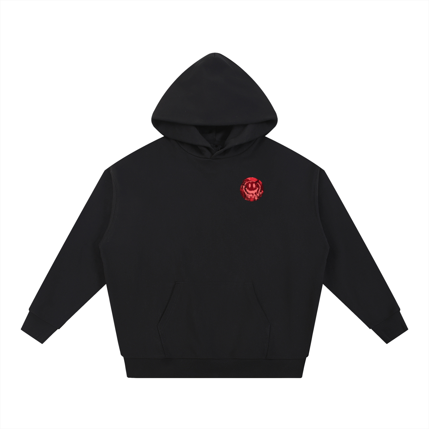 Red and Black Skater Heavyweight Hoodie Unisex