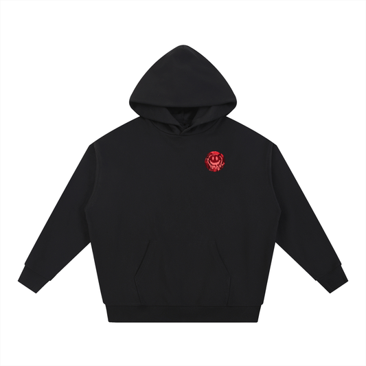 Red and Black Skater Heavyweight Hoodie Unisex