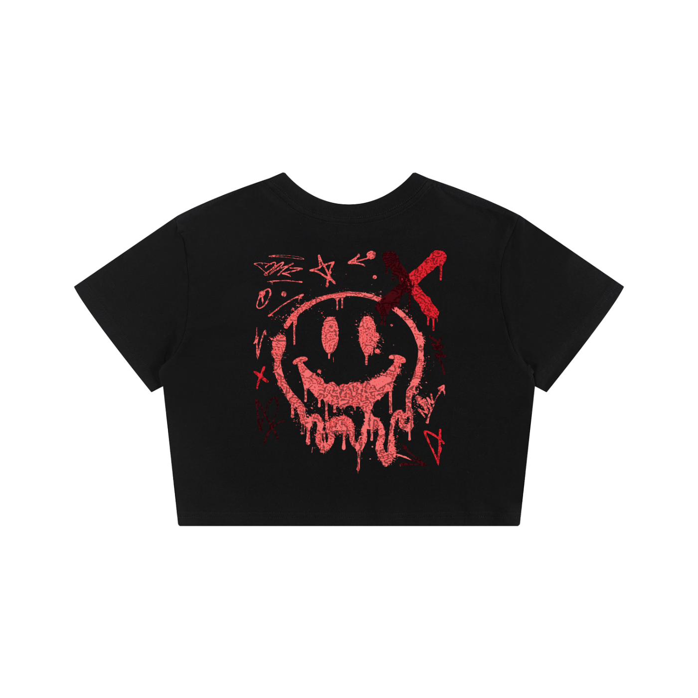 Acid Man Women's Baby Tee Seamless T-Shirt Black